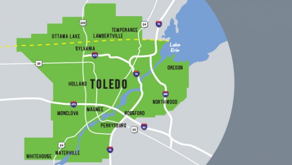 toledo map, ad sales locations