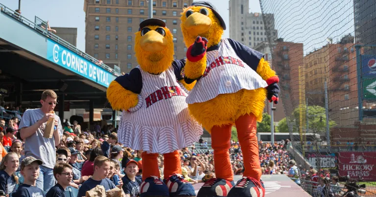 photo of mascots from toledo baseball