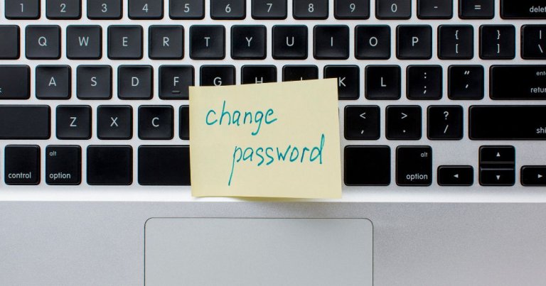 Safer Internet Day, How Could We Solve Online Safety, image of laptop keyboard with change password sticky note